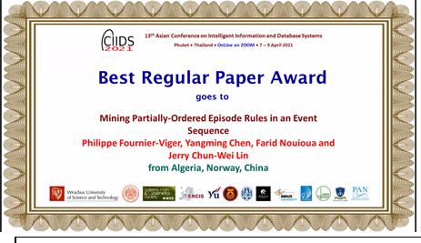 Best paper award – ACIIDS 2021
